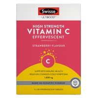 Swisse 维生素C泡腾片 草莓味 60片